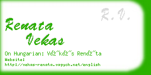 renata vekas business card